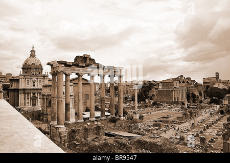 Reste sur le Forum Romain, Rome, Italie Banque D'Images