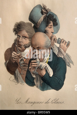 L Boilly France Peinture française Les mangeurs de glaces Ice Cream Banque D'Images