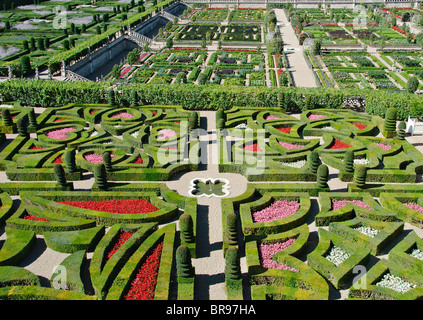 Jardins, Chateau de Villandry, France Banque D'Images