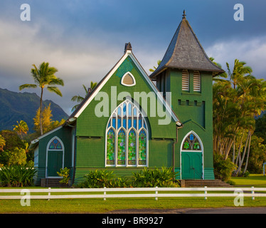 Kauai, HI Wai'hui oli'ia (Église congrégationaliste) dans la région de Hanalei sur la rive nord de Kauai Banque D'Images