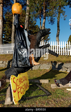 Le Festival d'épouvantails épouvantails à Mahone Bay en Nouvelle-Écosse Banque D'Images