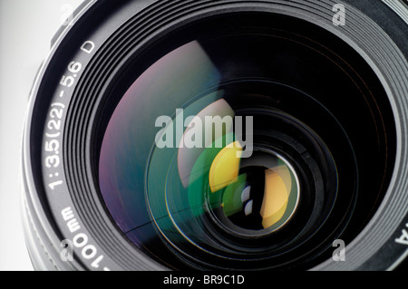 Objectif de l'appareil photo libre : cet exemple est d'un SLR (single lens reflex). Banque D'Images