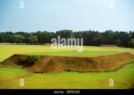 L'ALABAMA MOUNDVILLE FAITES PAR DES MONTICULES INDIENS MISSISSIPPIEN Banque D'Images