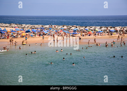 La plage de Calheta - Madeira Banque D'Images