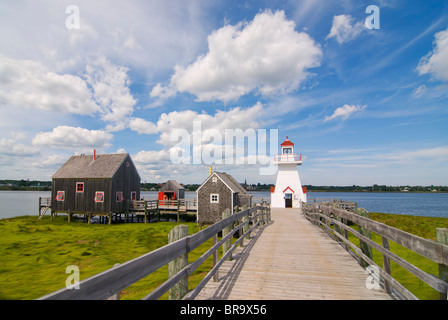 Le Canada. Au Nouveau-Brunswick. L'Acadie. Le Pays de la Sagouine, un décor recréé le long des lignes d'un roman populaire sur les Acadiens. Banque D'Images