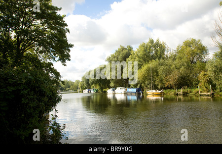 Rivière Waveney, Beccles, Suffolk, Angleterre Banque D'Images