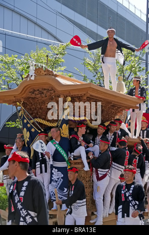 Une scène de la 2010 Kishiwada Danjiri Matsuri Festival à Kishiwada, Osaka Prefecture, Japan. Banque D'Images