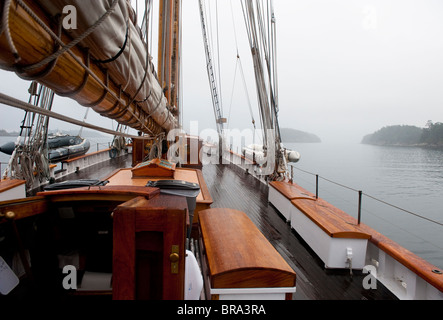 À bord du grand voilier historique 'zodiac' nous sommes allés croisière à travers les îles de San Juan dans la région de Puget Sound dans l'État de Washington Banque D'Images