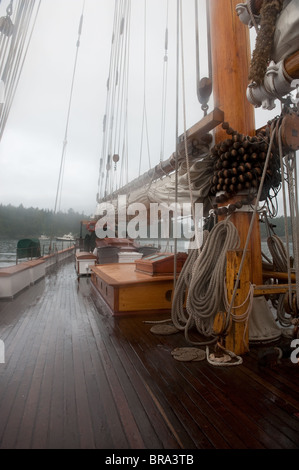 À bord du grand voilier historique 'zodiac' nous sommes allés croisière à travers les îles de San Juan dans la région de Puget Sound dans l'État de Washington Banque D'Images