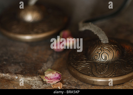 Cloches tibétaines Banque D'Images