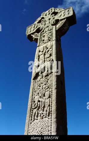 11ème siècle DRUMCLIFF HIGH CROSS DRUMCLIFF Comté de Sligo Irlande Banque D'Images