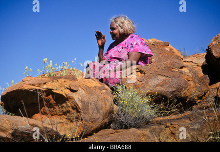 Femme autochtone, l'Australie du Sud Banque D'Images