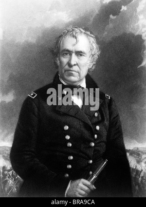 1800 PORTRAIT ZACHARY TAYLOR EN UNIFORME MILITAIRE 12e président des États-Unis Banque D'Images