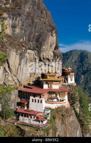 La célèbre Taktshang Goempa le nid du tigre (monastère), Bhoutan, Asie Banque D'Images