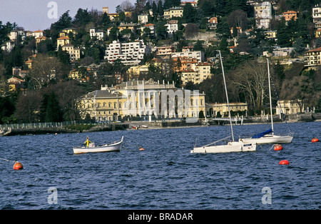 Villa d'este sur le lac de Côme Banque D'Images