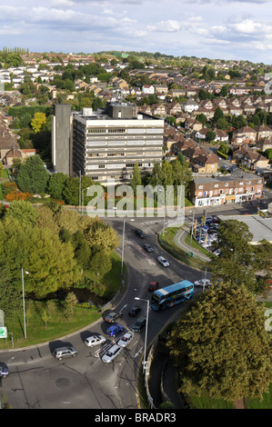 Le rond-point magique de charrue à Hemel Hempstead, Hertfordshire, Royaume-Uni. Banque D'Images