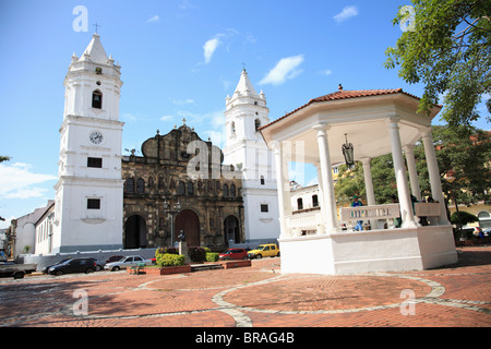 Catedral de Nuestra Señora de la Asuncion, Vieille Ville, San Felipe, quartier vieille ville, l'UNESCO, la ville de Panama, Panama Banque D'Images