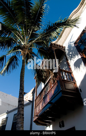 Maisons coloniales dans la vieille ville de Santa Cruz de la Palma, La Palma, Canary Islands, Spain, Europe Banque D'Images