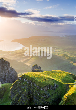 Le Quiraing, île de Skye, Highland, Scotland, UK Banque D'Images