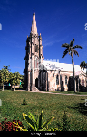 Angle de graphique célèbre église anglicane St Marks à Hamilton aux Bermudes Banque D'Images