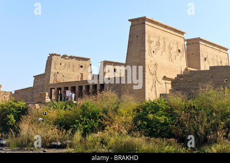 L'île de Philae Egypte Temple d'Isis Banque D'Images