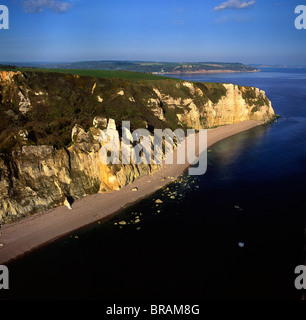 Des images aériennes de la tête de la bière, au sud de Beer, Devon, Angleterre, Royaume-Uni, Europe Banque D'Images