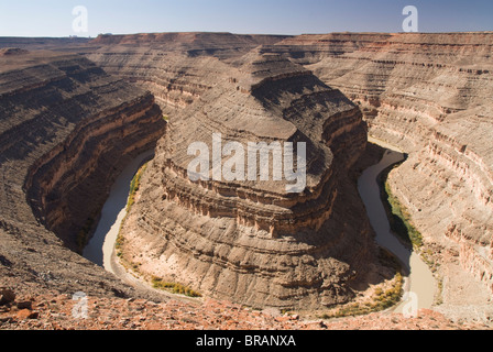 Rivière San Juan, Goosenecks State Park, Utah, États-Unis d'Amérique, Amérique du Nord Banque D'Images