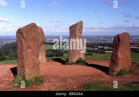 Pierres à Clément Hills, Worcestershire, Royaume-Uni Banque D'Images