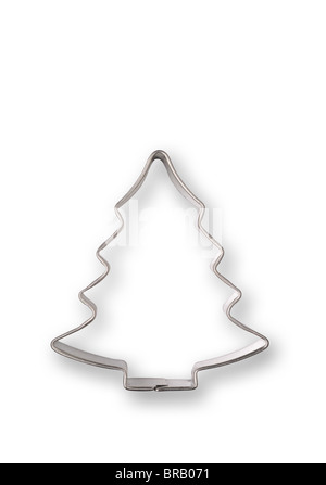 Emporte-pièce en forme d'arbre de Noël avec clipping path Banque D'Images
