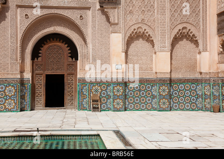 Medersa Ben Youssef, Marrakech, Maroc Banque D'Images