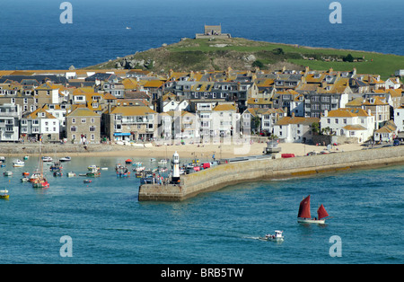 Le port de la ville de St Ives, Cornwall UK. Banque D'Images