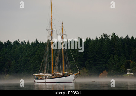 À bord du grand voilier historique 'zodiac' nous sommes allés croisière à travers les îles de San Juan dans la région de Puget Sound dans l'État de Washington Banque D'Images