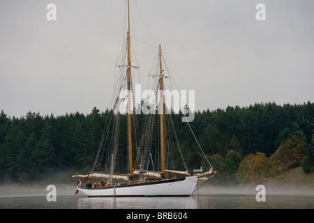 À bord du grand voilier historique 'zodiac' nous sommes allés croisière à travers les îles de San Juan dans la région de Puget Sound dans l'État de Washington Banque D'Images