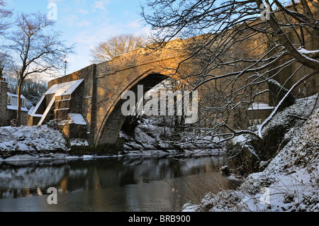 Le Brig o' Balgownie en hiver, vieille Aberdeen, Scotland Banque D'Images