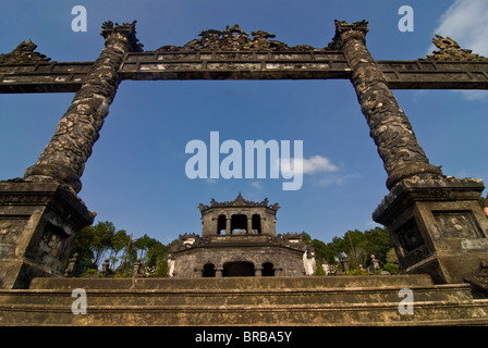 Entrée de tombeau de Khai Dinh, Hue, Vietnam, Indochine, Asie du Sud-Est, l'Asie Banque D'Images