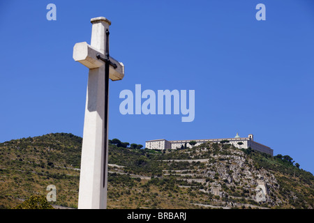 Le cimetière Britannique au pied du Mont-cassin en Italie. Banque D'Images