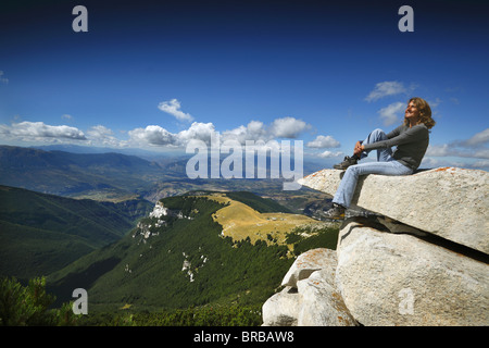 Vue à travers les Abruzzes du Blockhaus près de Chieti, Italie. Banque D'Images