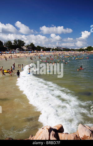 Shek O Beach, l'île de Hong Kong, Hong Kong, Chine Banque D'Images