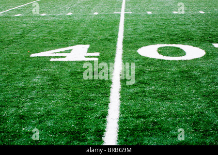 40 cour ligne sur American football field Banque D'Images
