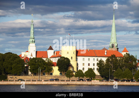 Vue sur le Château de Riga, Riga, Lettonie, Pays Baltes Banque D'Images