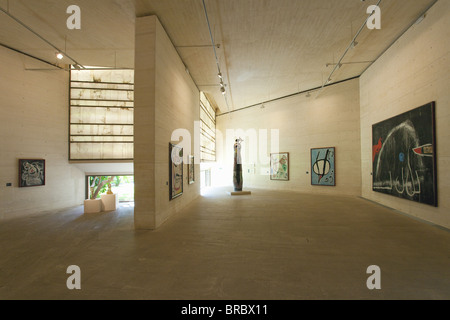 Galeries intérieur Fundació Pilar i Joan Miro, Cala Major, Majorque, Îles Baléares, Espagne Banque D'Images