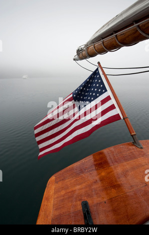 À bord du grand navire 'zodiac' nous sommes allés croisière à travers les îles de San Juan dans la région de Puget Sound dans l'État de Washington. Banque D'Images