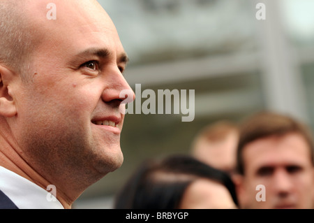 Fredrik Reinfeldt, Premier Ministre de Suède à Élections 2010 Banque D'Images