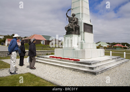 1914 Bataille des Falklands Memorial à Port Stanley, îles Falkland (Îles Malvinas) Banque D'Images