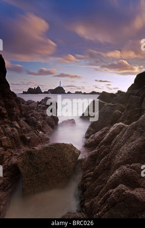 Corbiere Lighthouse, Jersey, Channel Islands, Royaume-Uni Banque D'Images