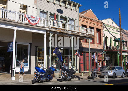 Centre-ville historique dans la région de Virginia City, Nevada, USA Banque D'Images