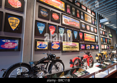 Musée Harley Davidson, Milwaukee, Wisconsin, États-Unis Banque D'Images