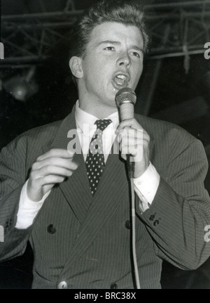 RICK ASTLEY chanteuse pop britannique en 1987. Zuffante Vinnie Photo Banque D'Images