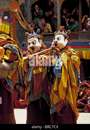 Hemis gompa fête des masques au Ladakh, Inde Banque D'Images