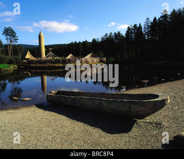 L'histoire de l'Ulster Park, Co Tyrone, Irlande ; Crannog Tour Ronde et Banque D'Images